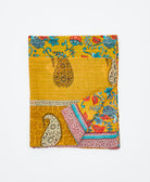 small kantha quilt handmade in India by women artisans from vintage cotton saris