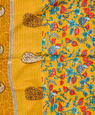kantha blanket with kantha stitching