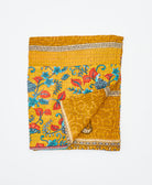small kantha quilt handmade in India by women artisans from vintage cotton saris