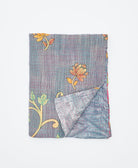 small kantha quilt handmade in India by women artisans from vintage cotton saris