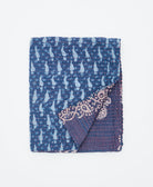small kantha quilt handmade in India by women artisans from vintage cotton saris