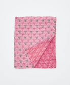 small kantha quilt handmade in India by women artisans from vintage cotton saris
