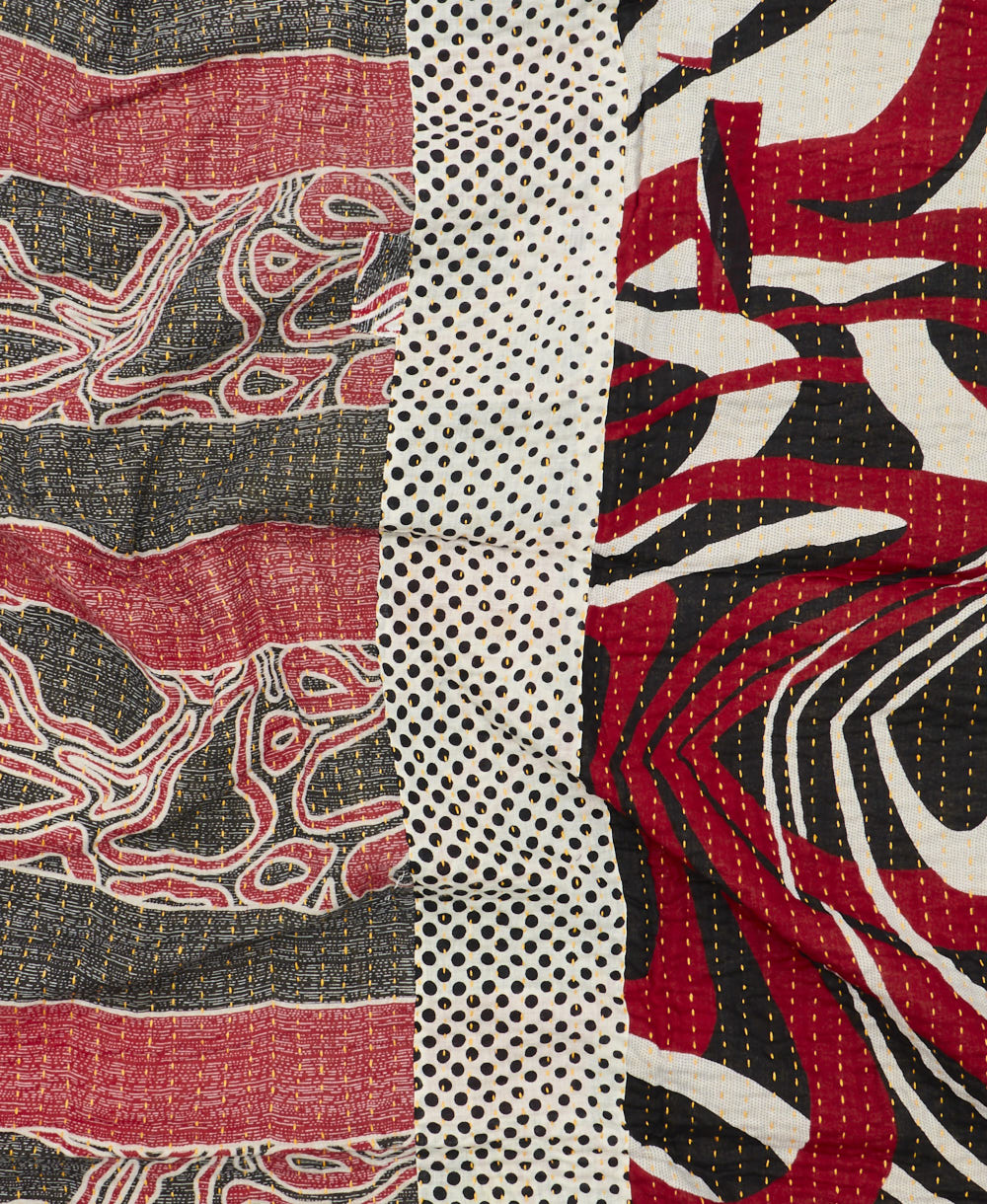 kantha blanket with kantha stitching