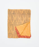 small kantha quilt handmade in India by women artisans from vintage cotton saris