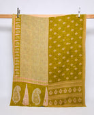 twin kantha quilt handmade in India