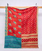 twin kantha quilt handmade in India