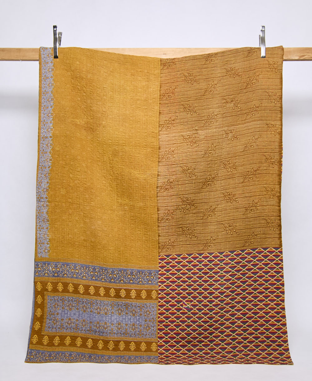 twin kantha quilt handmade in India