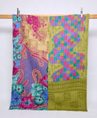 twin kantha quilt handmade in India