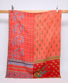 twin kantha quilt handmade in India