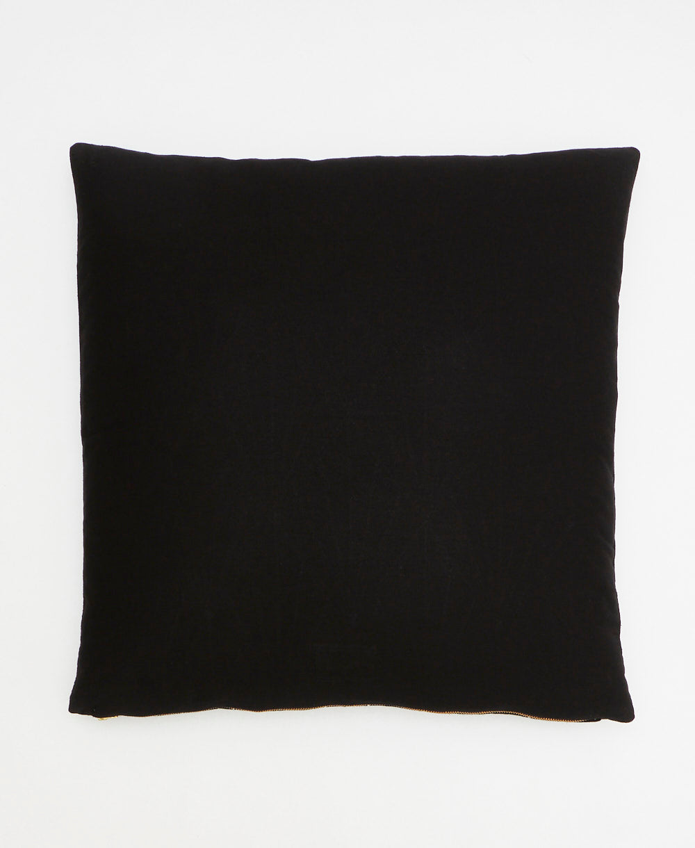 black square pillow made from 100% organic cotton & dyed with low-impact non-toxic dyes