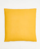 square pillow in mustard yellow made from 100% organic cotton twill & AZO-free non-toxic dyes