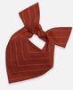 organic cotton dog bandana in rust red for large sized dogs
