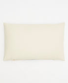 back of colorblock lumbar pillow made of 100% organic cotton & non-toxic dyes