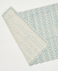 blue and white stripe cotton placemat set handmade by women artisans in India