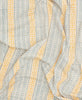 mustard and blue block print tablecloth made from organic cotton by Anchal