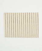 black and white striped block print cotton placemat handmade in India from 100% organic cotton