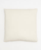 back of yellow striped square pillow made in India by women artisans from 100% organic cotton