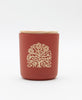 soy candle in red glass jar hand-poured in the USA