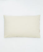 back of checkered lumbar pillow made from 100% organic cotton