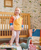 toddler girl wearing gender neutral toddler hoodie made from organic cotton in India