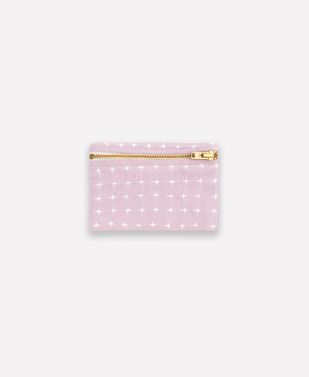 lilac purple coin purse handmade from organic cotton