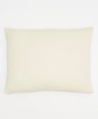 back of cross-stitch pillow sham in bone made from 100% organic cotton in India