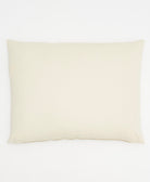 back of diamon-stitch pillow sham in natural white made from 100% organic cotton