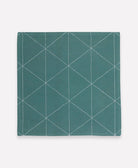 spruce green cotton napkins hand-embroidered in India by Anchal artisans form organic cotton