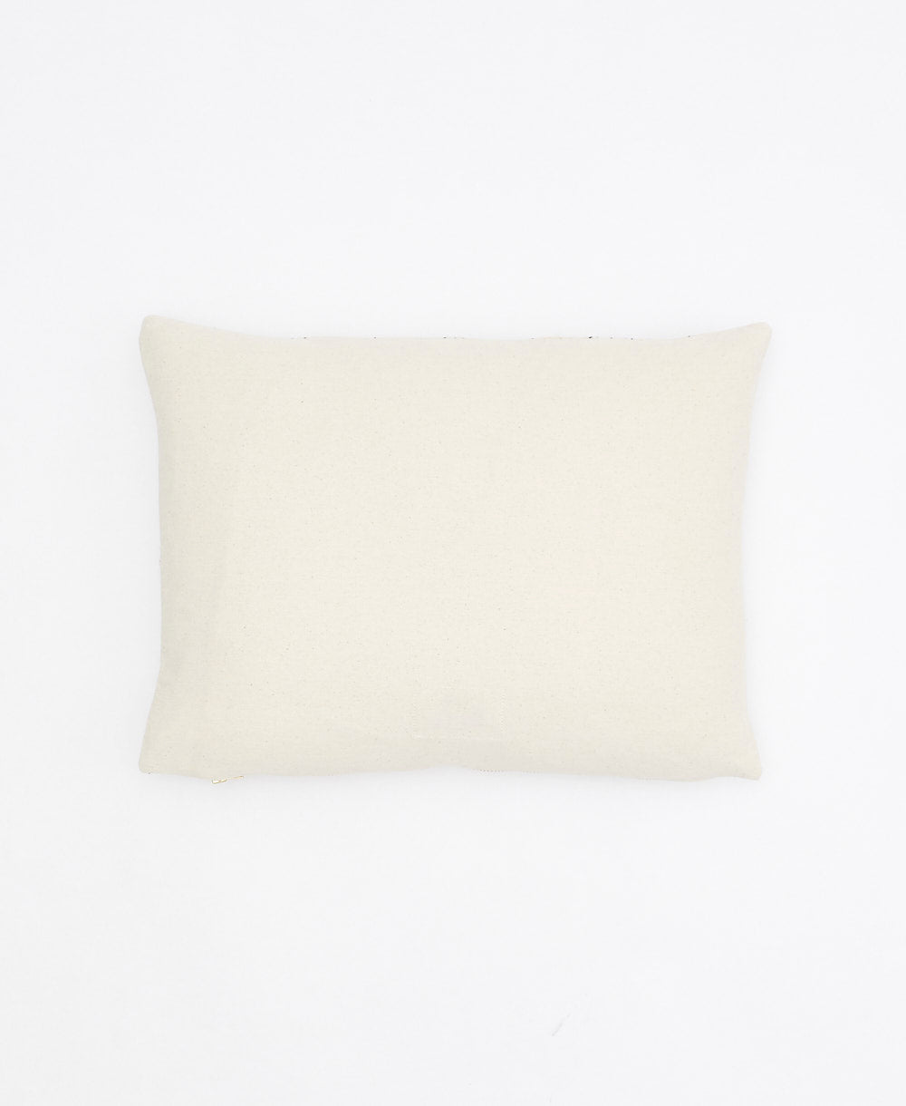 handmade small pillow made from 100% organic cotton by Anchal artisans