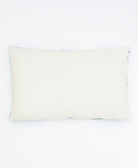 back of charcoal interlock lumbar pillow made from organic cotton twill in a Fair Trade environment