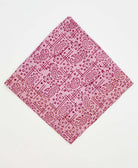 paisley pink floral cotton bandana scarf handmade in India