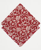 eco-friendly bandana scarf in cherry red and white floral print