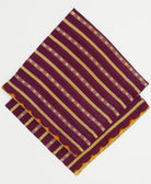 eco-friendly bandana in eggplant purple and tan stripes