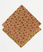 tan, red and orange floral print handmade in India