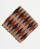 rust and navy diamond print cotton bandana handmade in India from vintage cotton saris