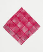 hot pink and white grid cotton bandana handmade in India from vintage cotton saris