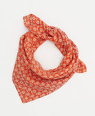 bright coral and white daisy vintage bandana