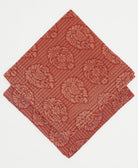 muted red bandana scarf handmade in India from vintage cotton saris