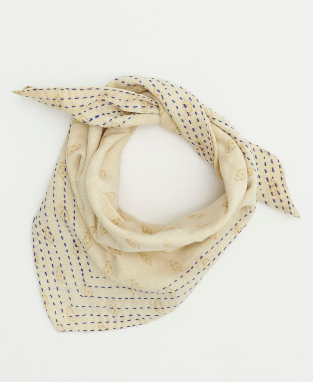 vintage bandana scarf handmade from vintage cotton saris by all women artisans in India