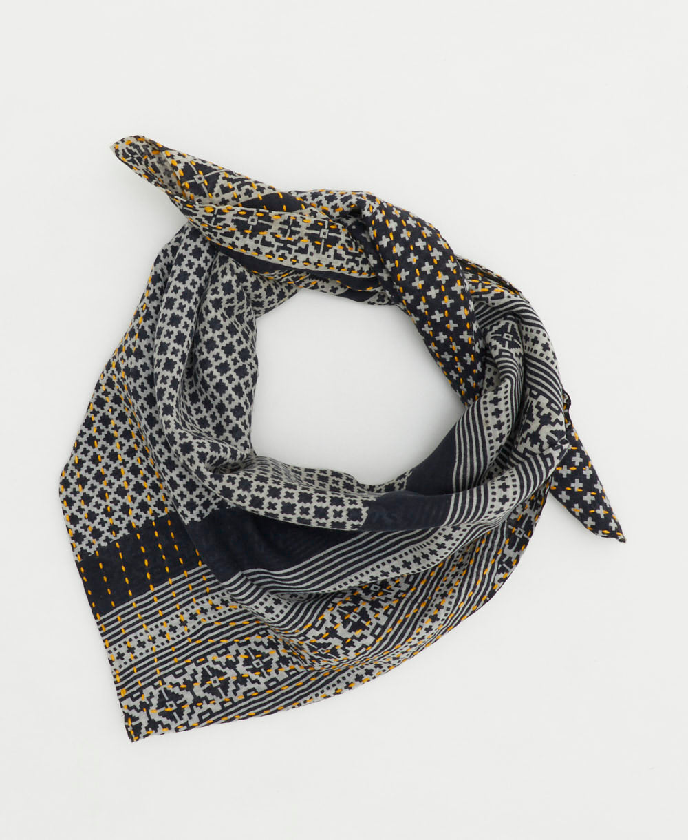 vintage bandana scarf handmade from vintage cotton saris by all women artisans in India