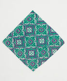 cotton bandana with hand-stitched embroidery around edges handmade in India