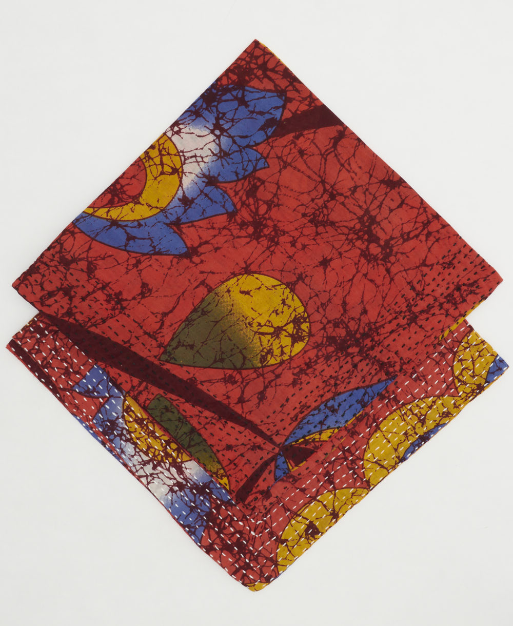 upcycled bandana made from one-of-a-kind vintage cotton saris hand sourced in India