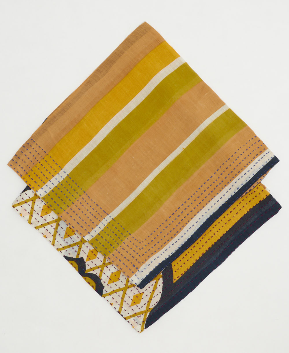 upcycled bandana made from one-of-a-kind vintage cotton saris hand sourced in India