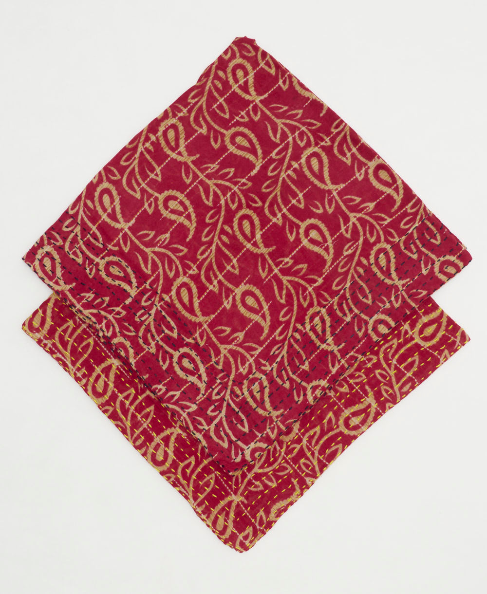 upcycled bandana made from one-of-a-kind vintage cotton saris hand sourced in India