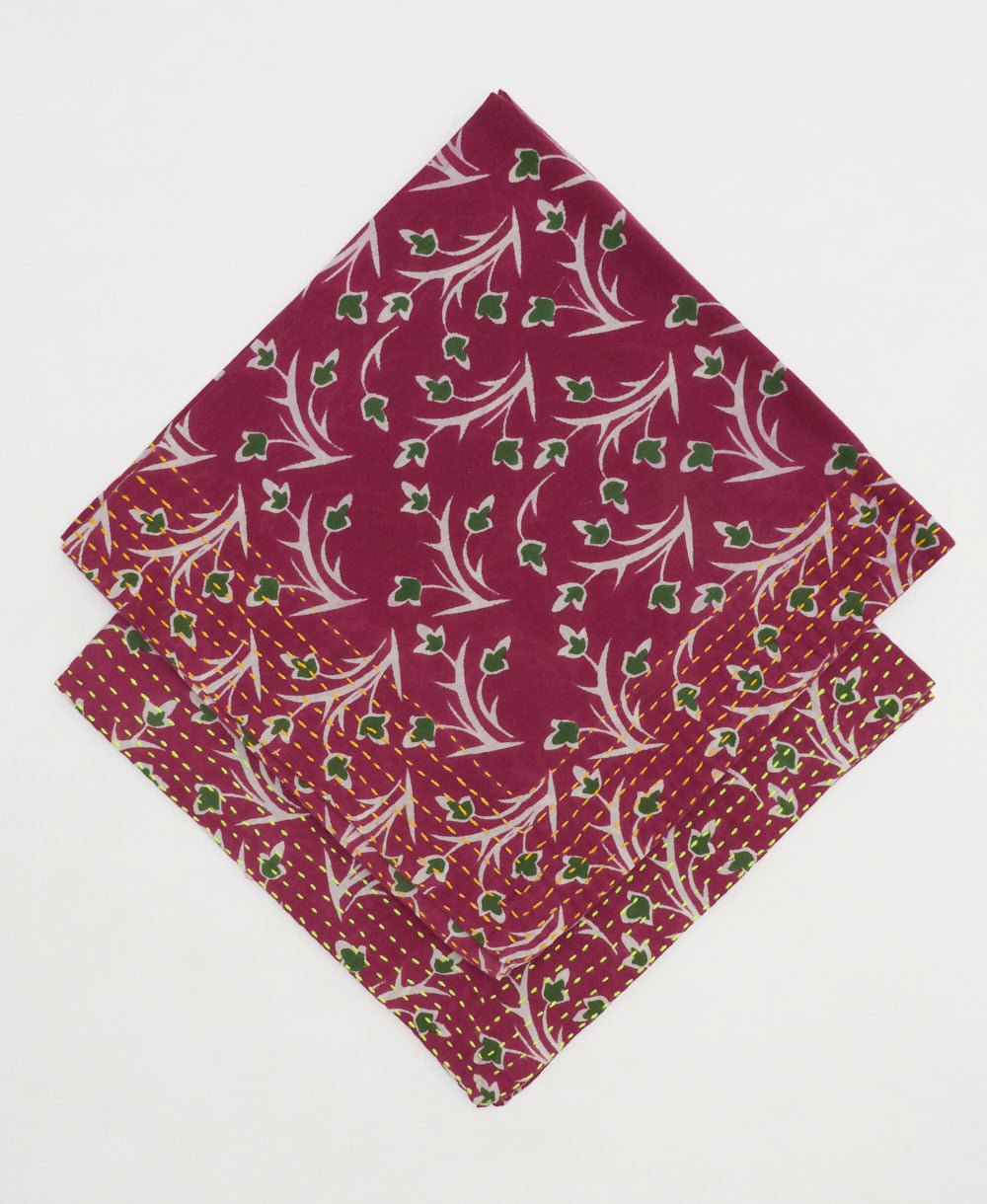 upcycled bandana made from one-of-a-kind vintage cotton saris hand sourced in India