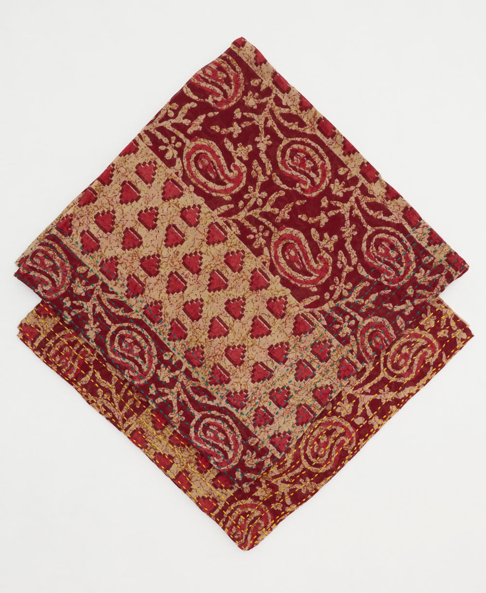 upcycled bandana made from one-of-a-kind vintage cotton saris hand sourced in India