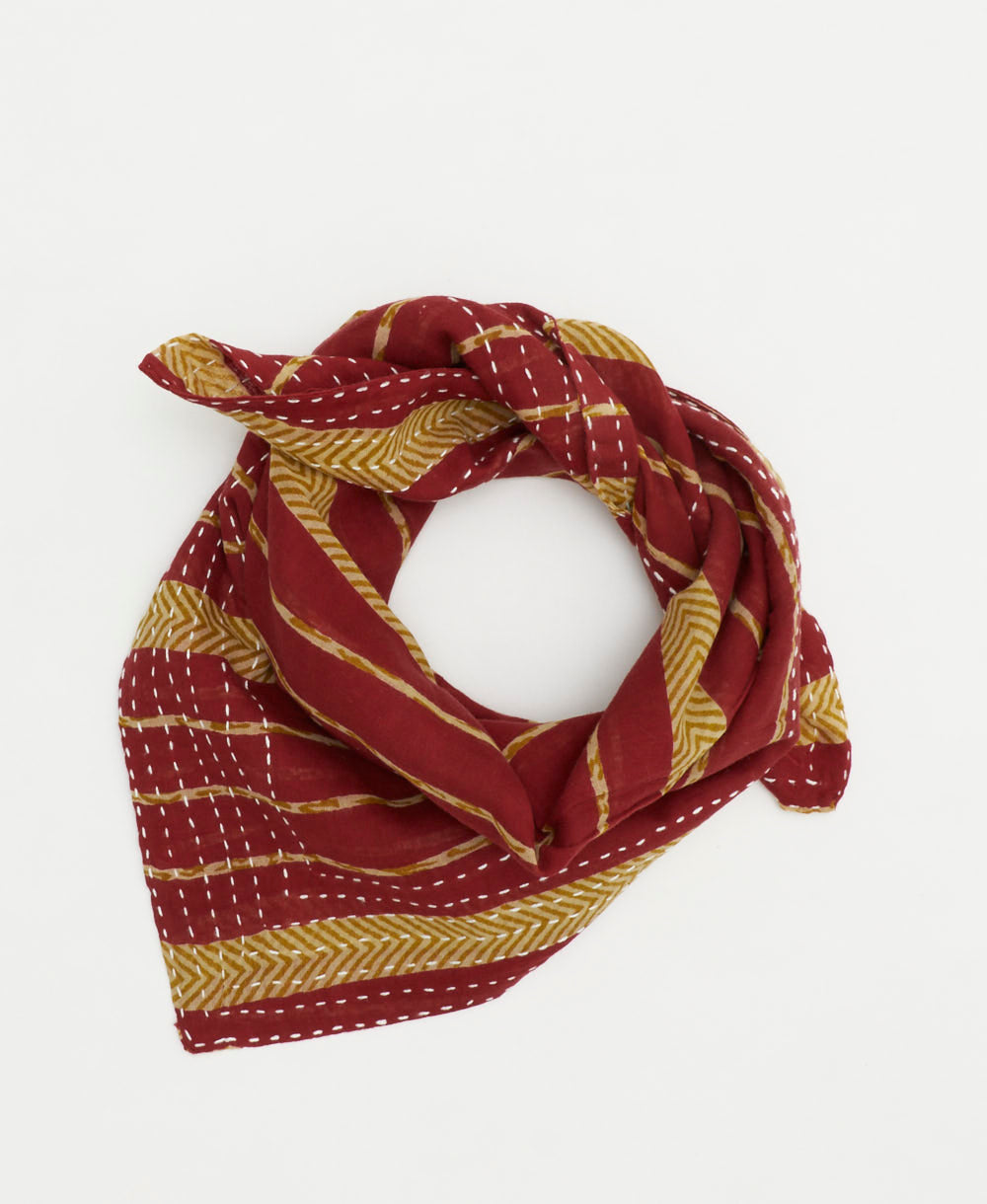 vintage bandana scarf handmade from vintage cotton saris by all women artisans in India