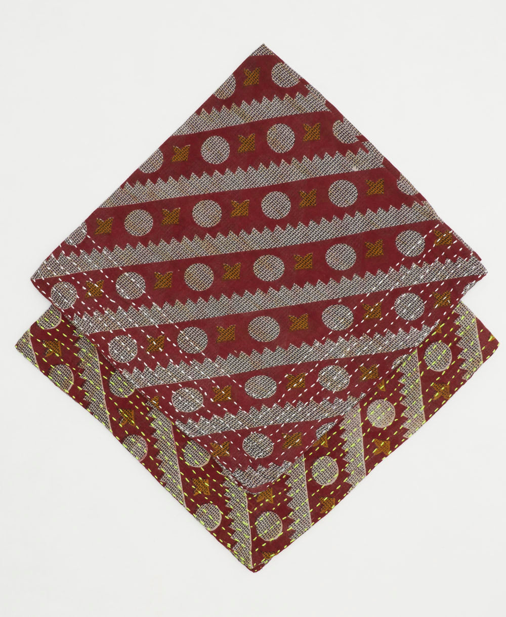 upcycled bandana made from one-of-a-kind vintage cotton saris hand sourced in India