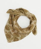 cotton neckerchief with embroidered edges handmade in India from upcycled cotton fabric