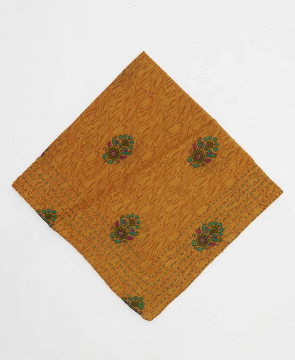 cotton bandana scarf handmade in India from upcycled cotton one-of-a-kind saris
